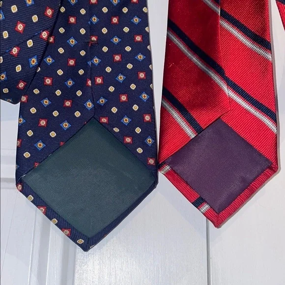Bert Pulitzer #4 Bold Red & Black Striped Ties Bundle - Picture 6 of 6